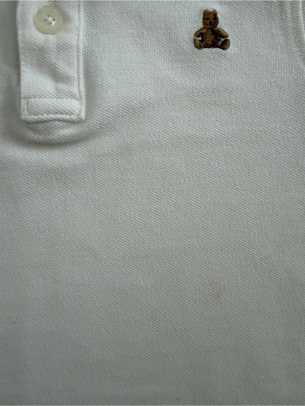 GAP White Kids Polo with Embroidered Bear - Picture 3 of 6
